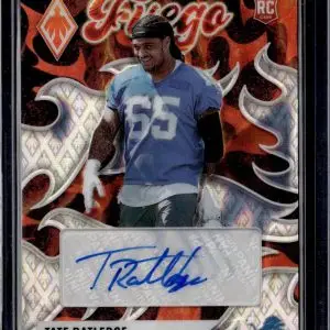 Tate Ratledge 2025 Panini Phoenix Fuego Lava Prizm Auto /49 Detroit Lions