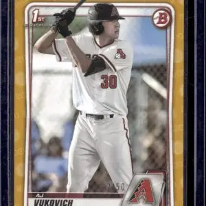 AJ Vukovich 2020 Bowman Draft Gold/50 Arizona Diamondbacks BD-150