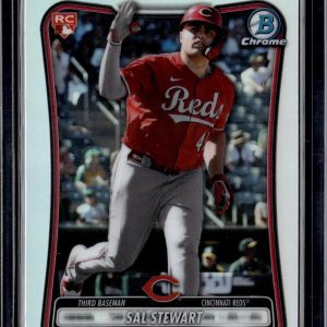 Sal Stewart 2026 Bowman Red Rookie Logo Refractor Cincinnati Reds 6