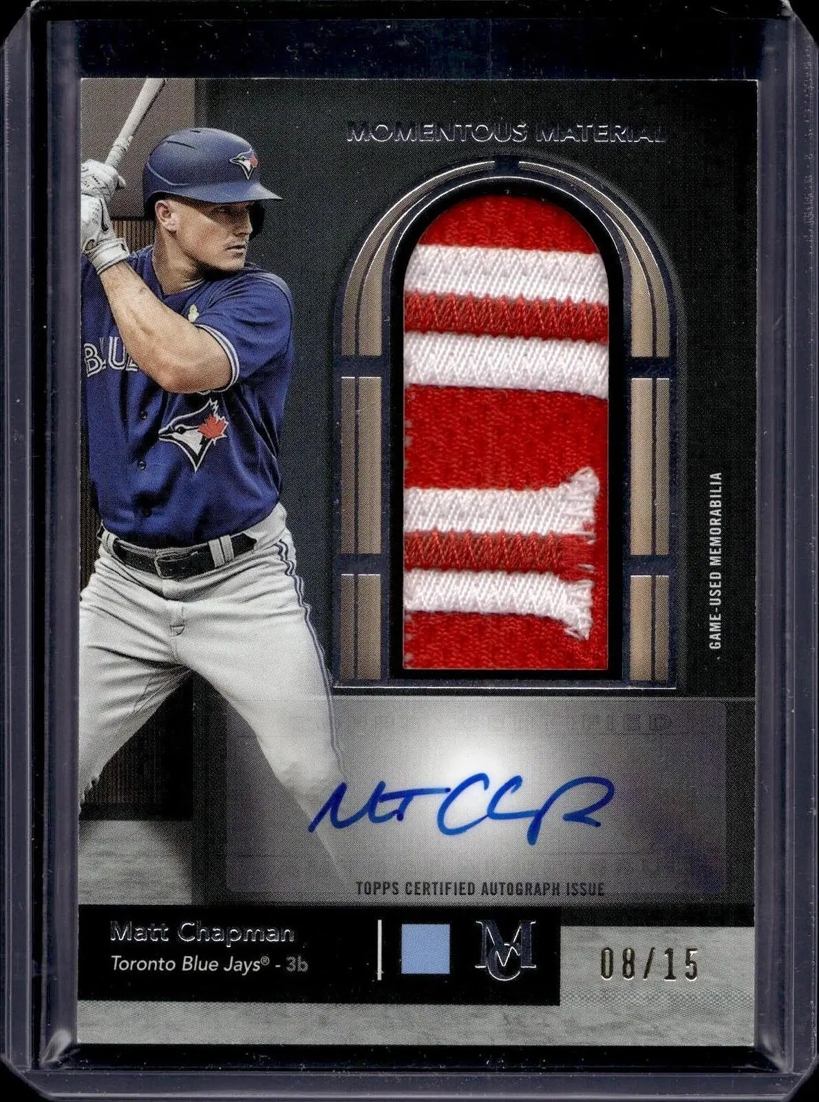 Matt Chapman 2024 Topps Museum Jumbo Auto /15 Toronto Blue Jays MMJPA-MC