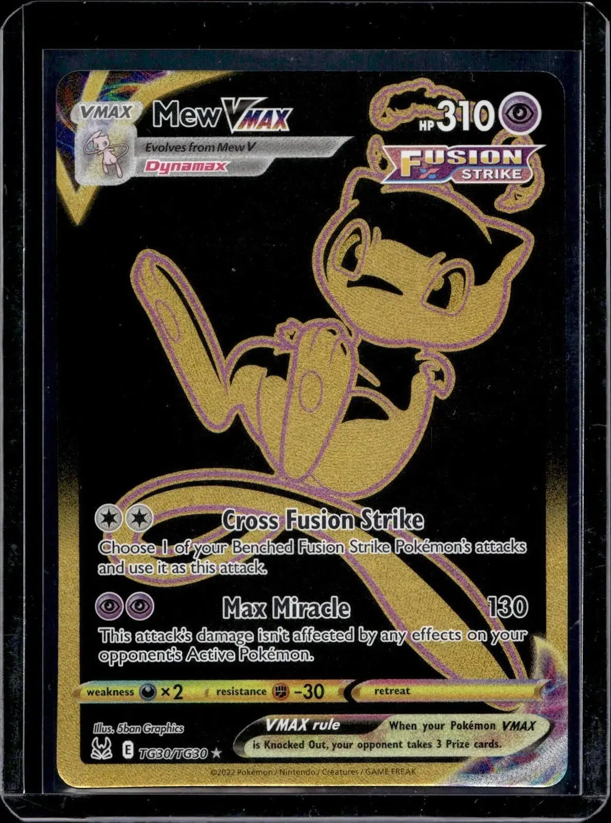 Mew Pokemon SWSH11: Lost Origin Trainer Gallery VMAX (Secret) TG30/TG30
