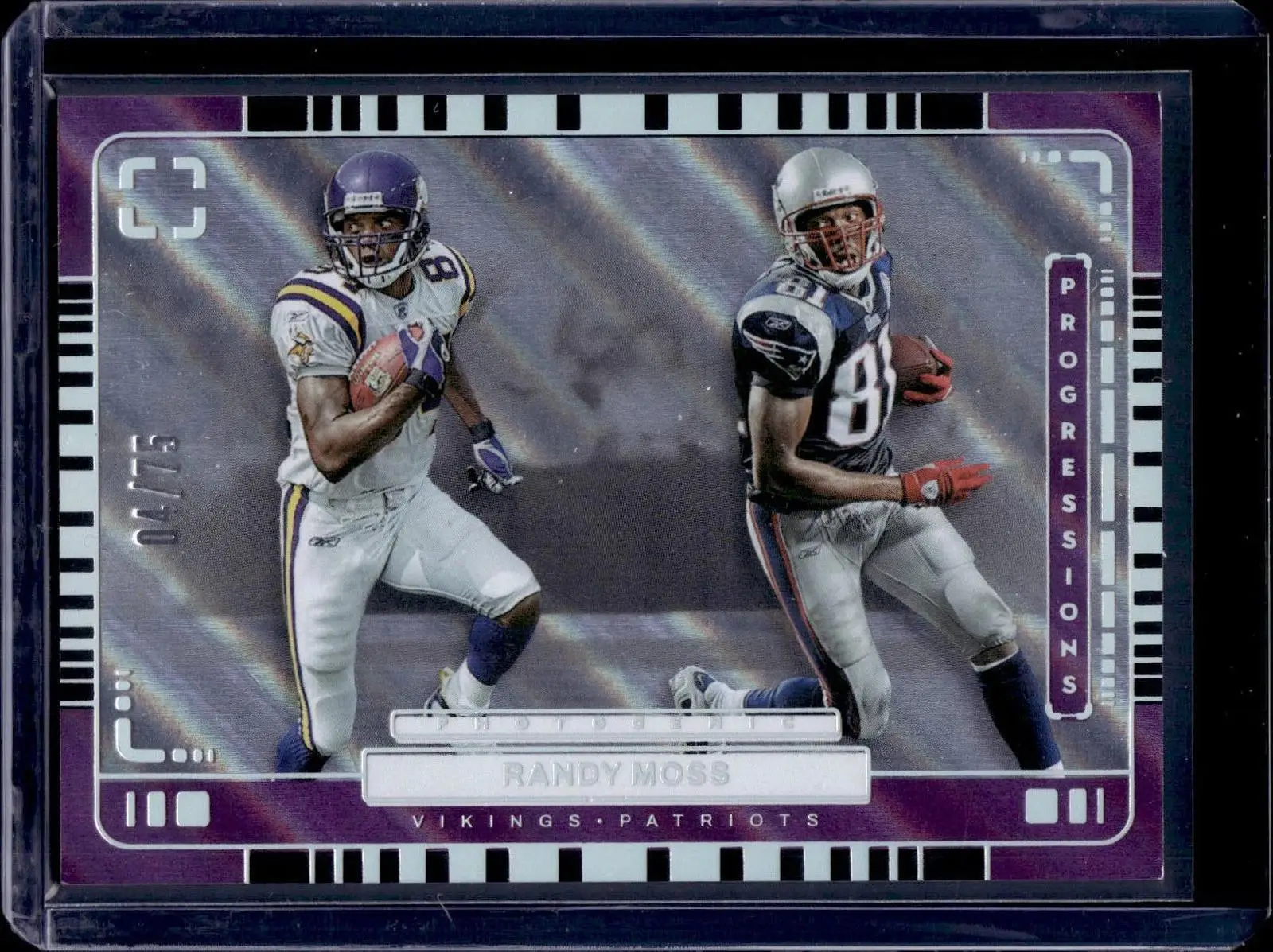 Randy Moss 2024 Panini Photogenic Progressions Purple /75 6