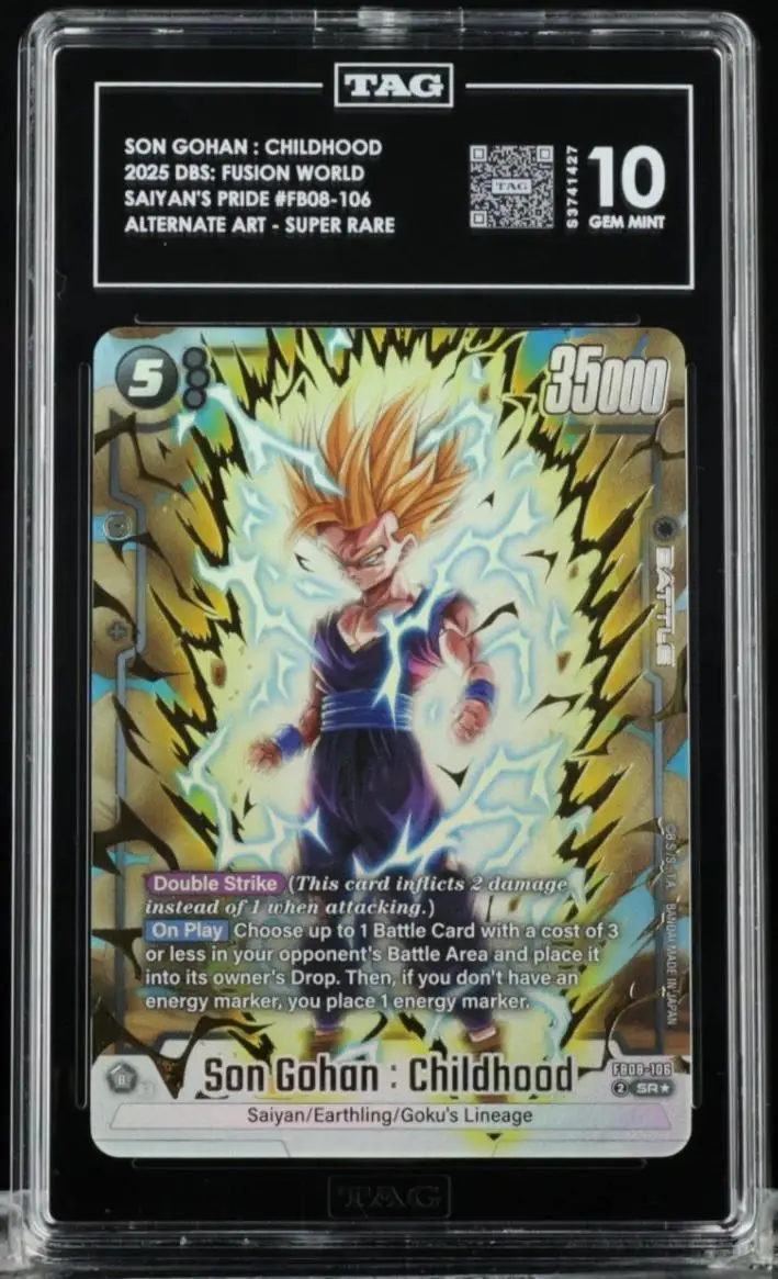 Son Gohan : Childhood Dragon Ball Z Fusion World Alternate Art FB08-106 TAG 10