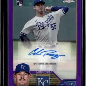 Cole Ragans 2023 Topps Chrome Update Purple Auto RC Kansas City Royals AC-CRA
