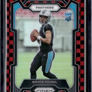 Bryce Young 2023 Panini Prizm Red Black Checker SSP RC Carolina Panthers 311