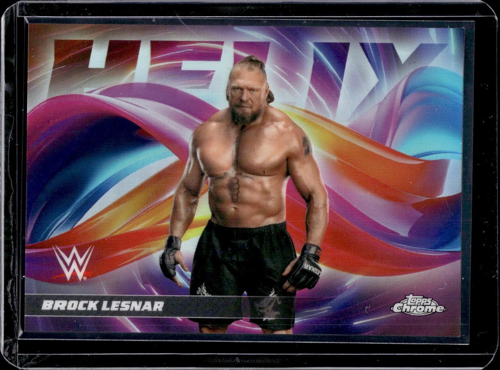 Brock Lesnar 2026 Topps Chrome WWE Helix SSP HLX-6