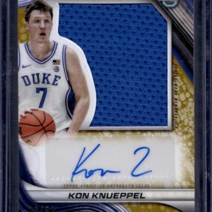 Kon Knueppel 2024-25 Bowman's Best U Jumbo Gold Auto /50 Duke Blue Devils