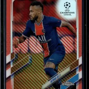 Neymar Jr 2020-21 Topps Chrome UEFA Red Carbon Fiber Paris Saint-Germain