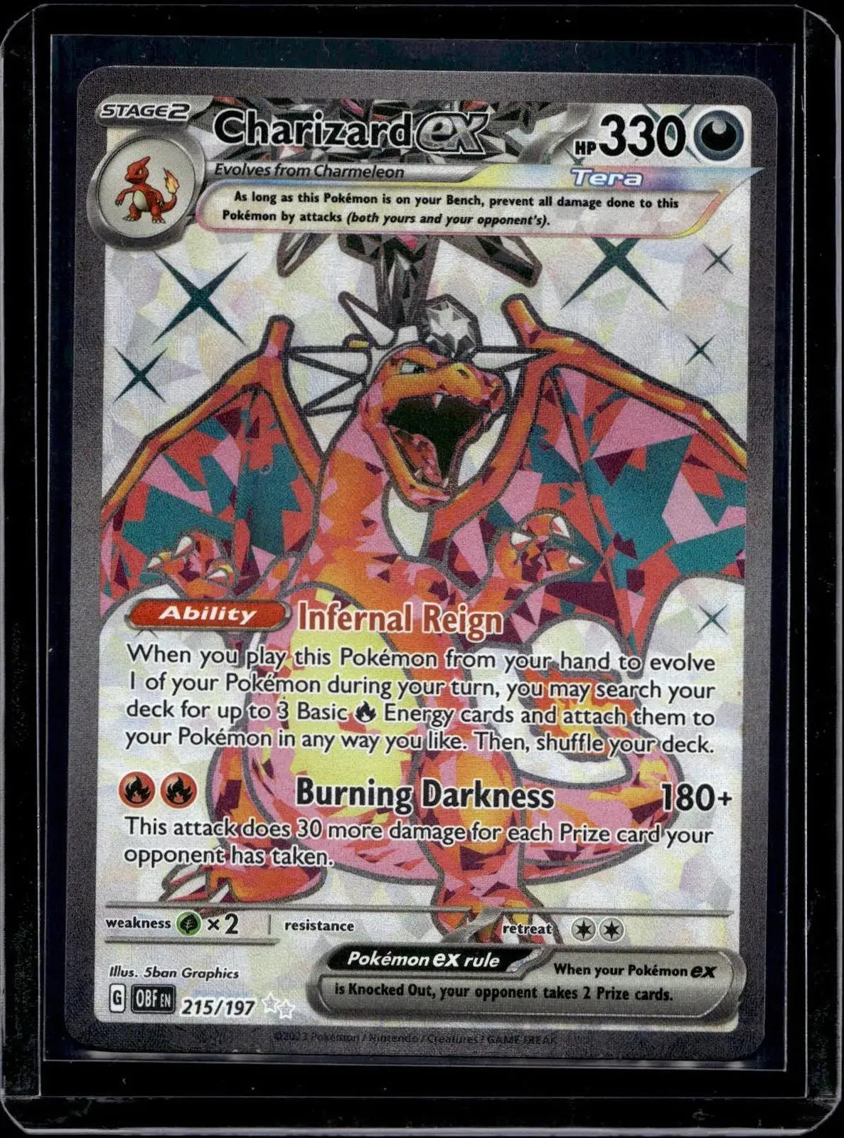 Charizard ex Pokemon Obsidian Flames 215/197