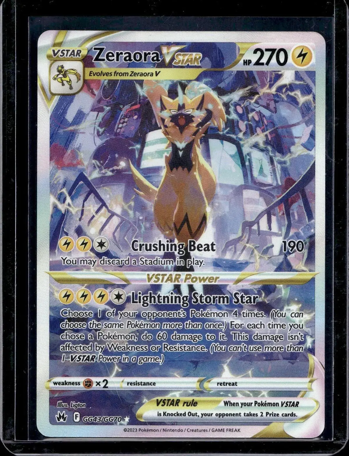 Zeraora Pokemon Crown Zenith: Galarian Gallery VSTAR GG43/GG70