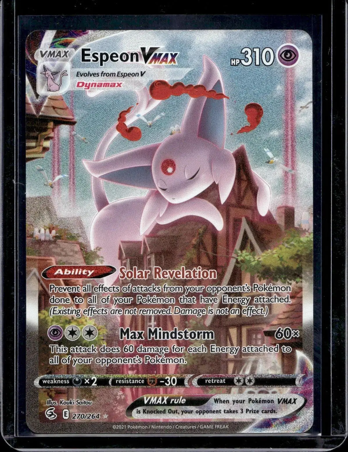 Espeon Pokemon SWSH08: Fusion Strike VMAX (Alternate Art Secret) 270/264