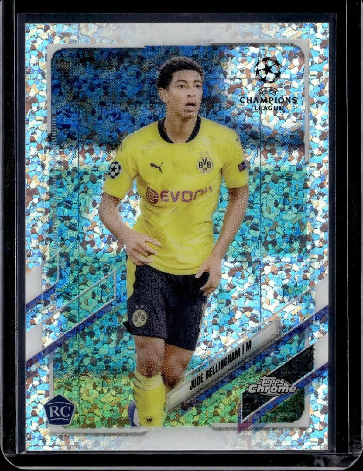 Jude Bellingham 2020-21 Topps Chrome UEFA Mini-Diamond RC Borussia Dortmund 68