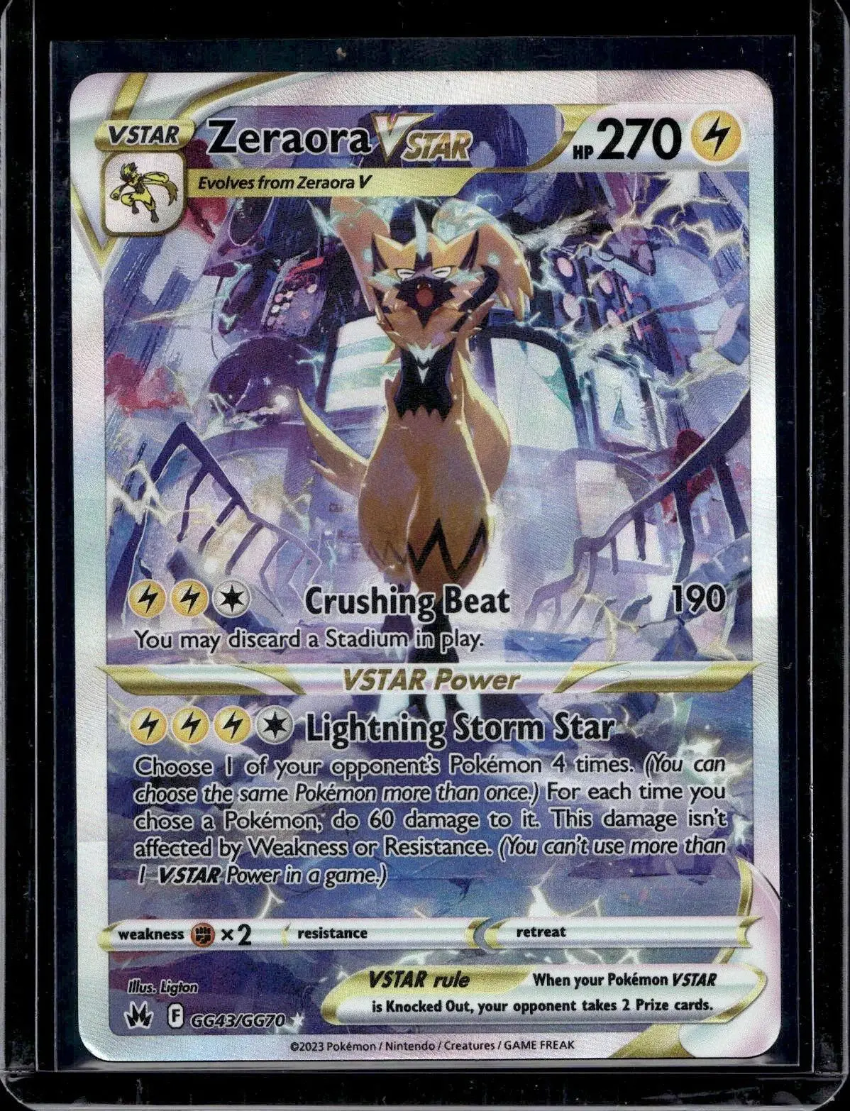 Zeraora Pokemon Crown Zenith: Galarian Gallery VSTAR GG43/GG70