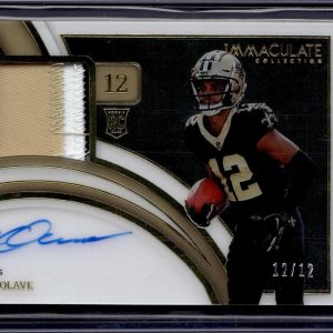 Chris Olave 2022 Panini Immaculate RC Patch Auto /12 New Orleans Saints