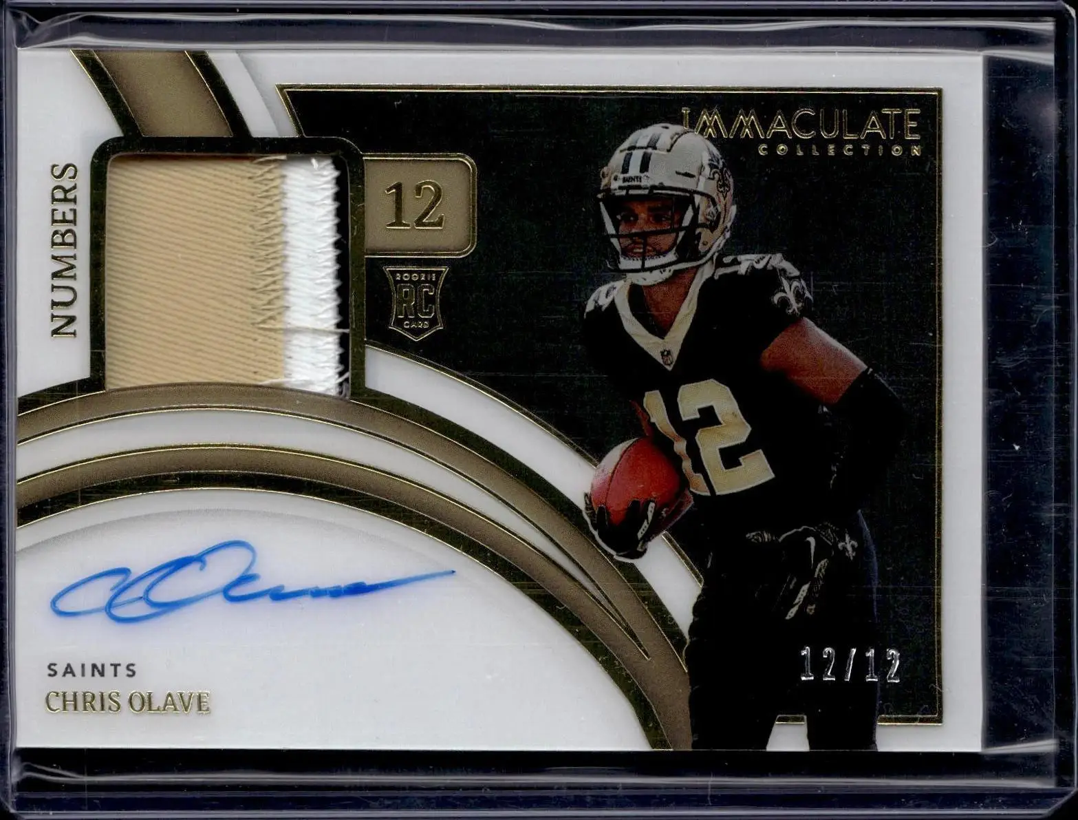 Chris Olave 2022 Panini Immaculate RC Patch Auto /12 New Orleans Saints