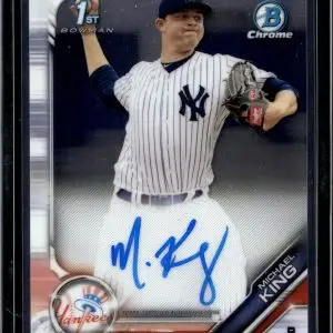 Michael King 2019 Bowman Chrome 1st Auto New York Yankees CPA-MK