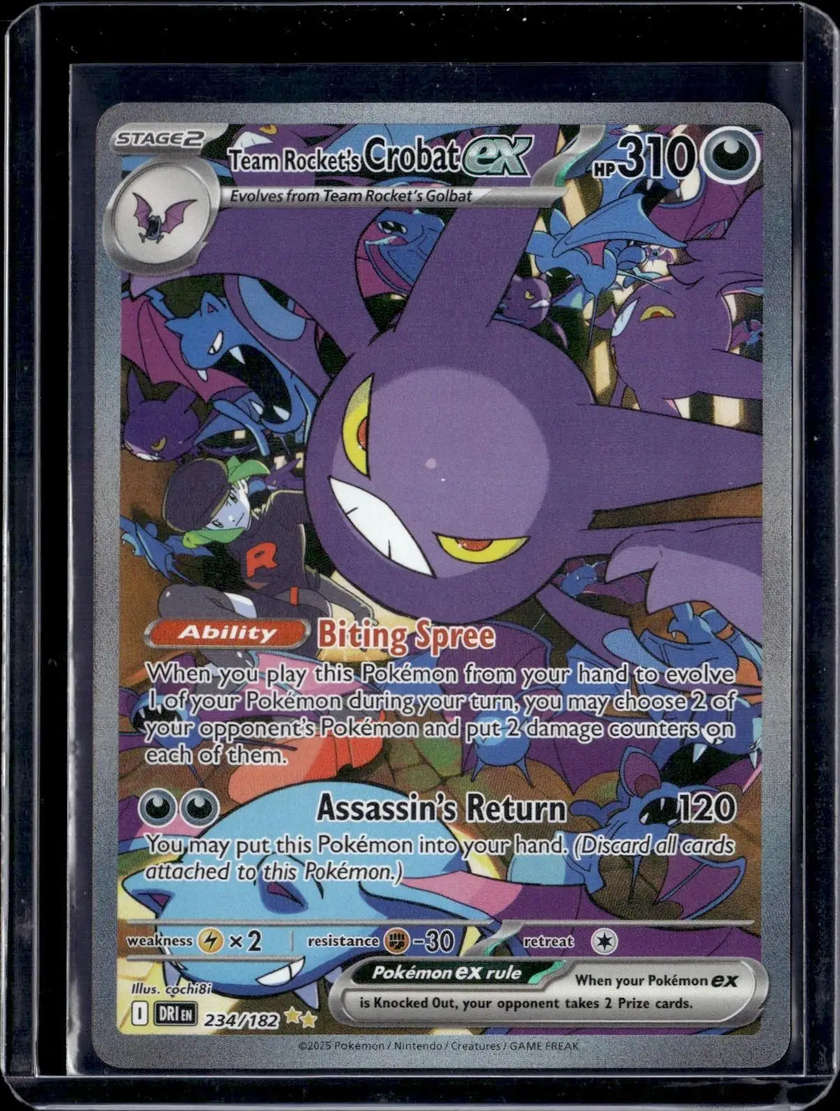 Team Rocket's Crobat ex Pokemon SV10: Destined Rivals 234/182