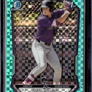 Ethan Holliday 2026 Bowman 1st Chrome Aqua X-Fractor /125 Colorado Rockies BCP-1
