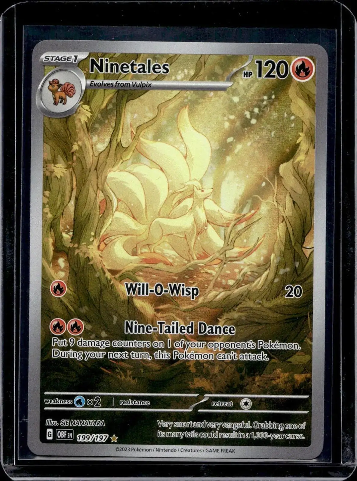 Ninetales Pokemon SV03: Obsidian Flames -199/197 199/197