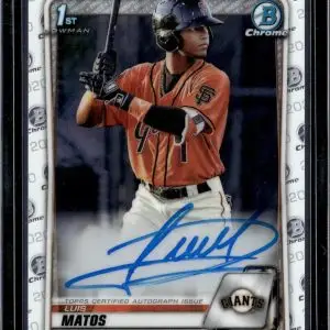 Luis Matos 2020 Bowman Chrome 1st Auto San Francisco Giants CPA-LM
