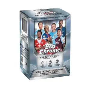 2025-26 Topps Chrome UEFA Club Competitions Soccer Value Box