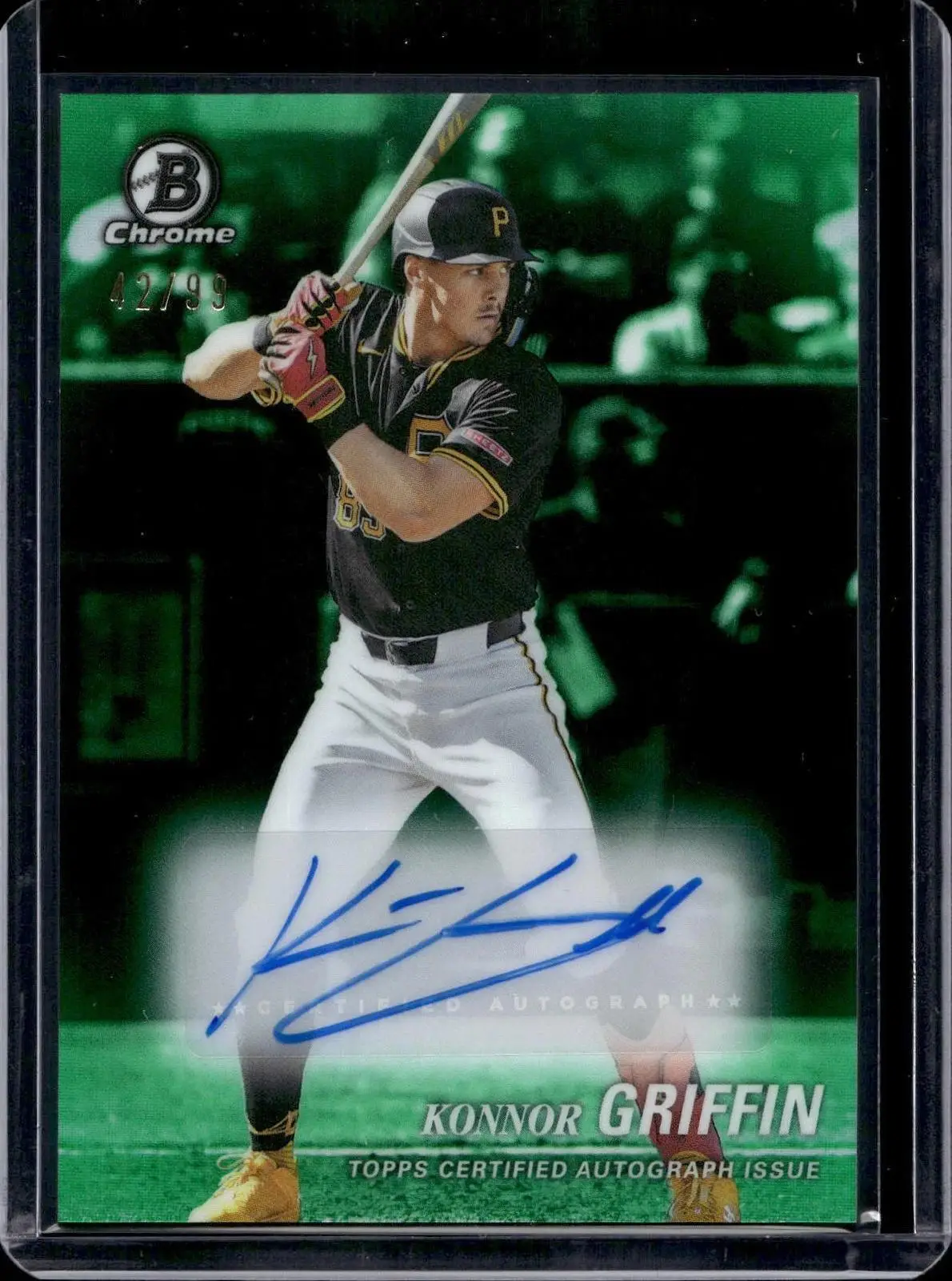 Konnor Griffin 2025 Bowman Draft Achromatic Green Refractor Auto 