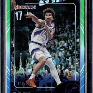 Walter Clayton Jr. 2025-26 Hoops Green Blue /249 Rookie Utah Jazz 173