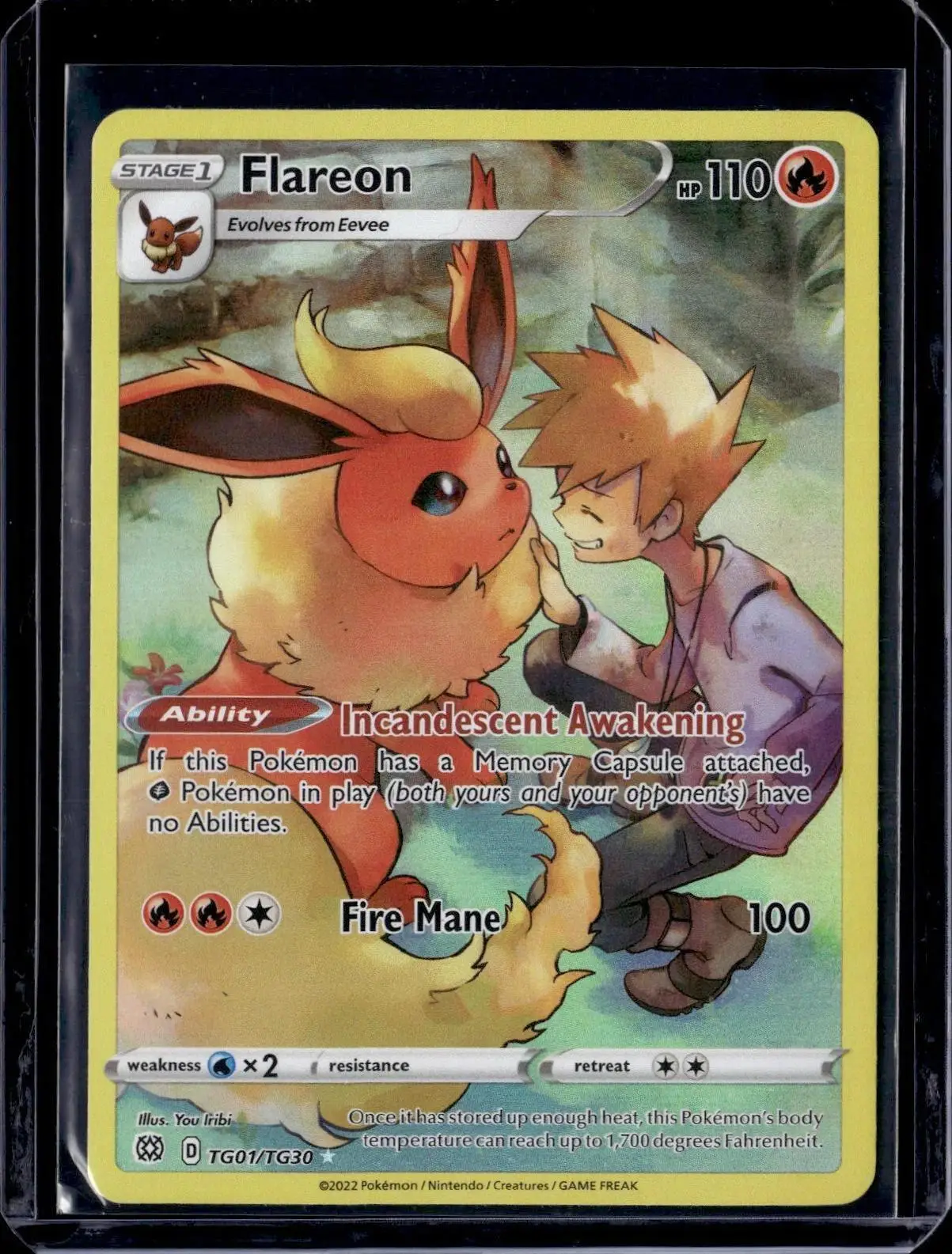 Flareon Pokemon SWSH09: Brilliant Stars Trainer Gallery TG01/TG30