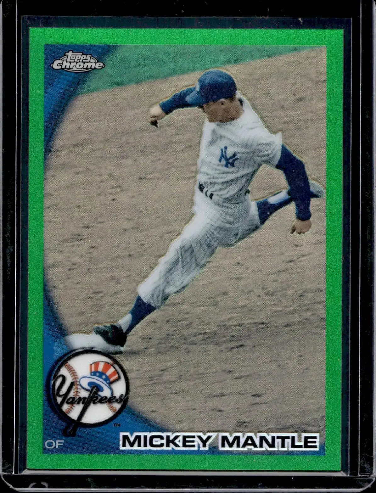 Mickey Mantle 2010 Topps Chrome Green Refractor /599 New York Yankees 226