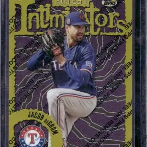 Jacob deGrom 2023 Finest Flashbacks Gold Refractor /10 Texas Rangers 156