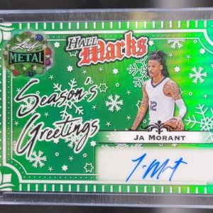 Ja Morant 2025 Leaf Metal Green Hall Marks Auto 4/4 Memphis Grizzlies HM-JM1