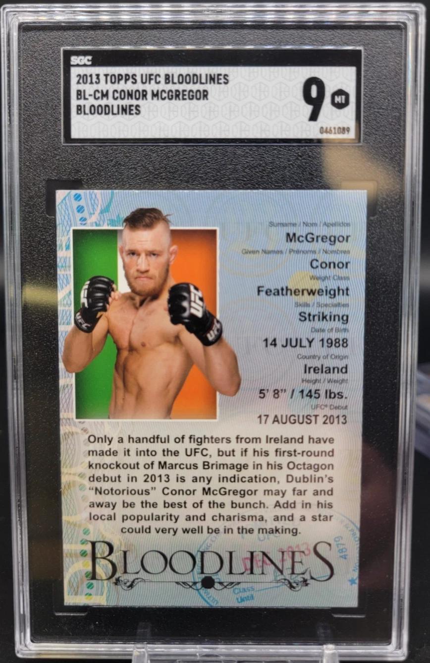 Conor McGregor 2013 Topps UFC Bloodlines Rookie RC Featherweight BL-CM SGC 9