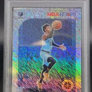 Ja Morant 2019-20 Hoops Premium Stock SP Shimmer RC Memphis Grizzlies PSA 10
