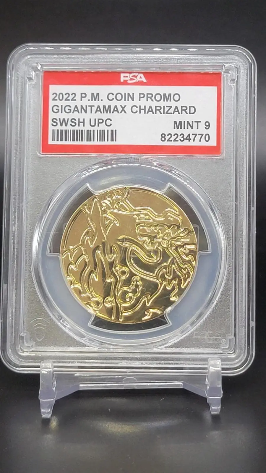 Gigantamax Charizard Pokemon Coin Promo PSA 9