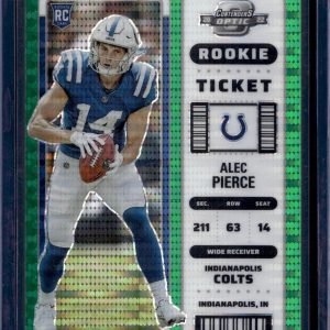 Alec Pierce 2022 Panini Contenders Optic Green Pulsar /30 RC Colts 61