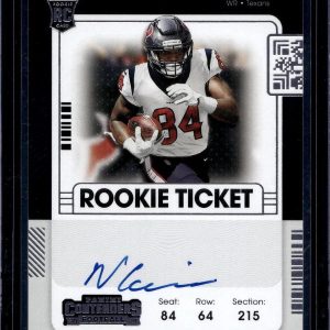 Nico Collins 2021 Panini Contenders Rookie Ticket Auto Houston Texans 127