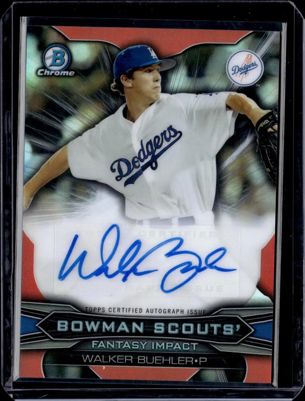 Walker Buehler 2015 Bowman Fantasy Impacts Auto /99 Los Angeles 