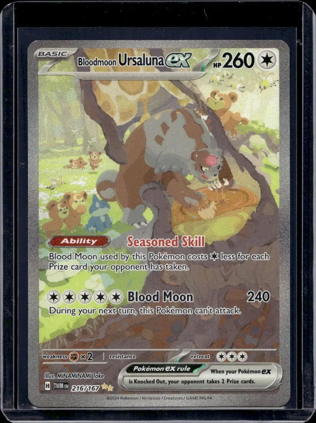 Bloodmoon Ursaluna ex Pokemon SV06: Twilight Masquerade 216/167