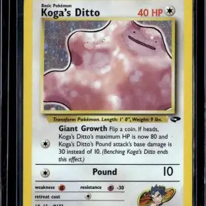Koga's Ditto Pokemon Gym Challenge Holo 010/132
