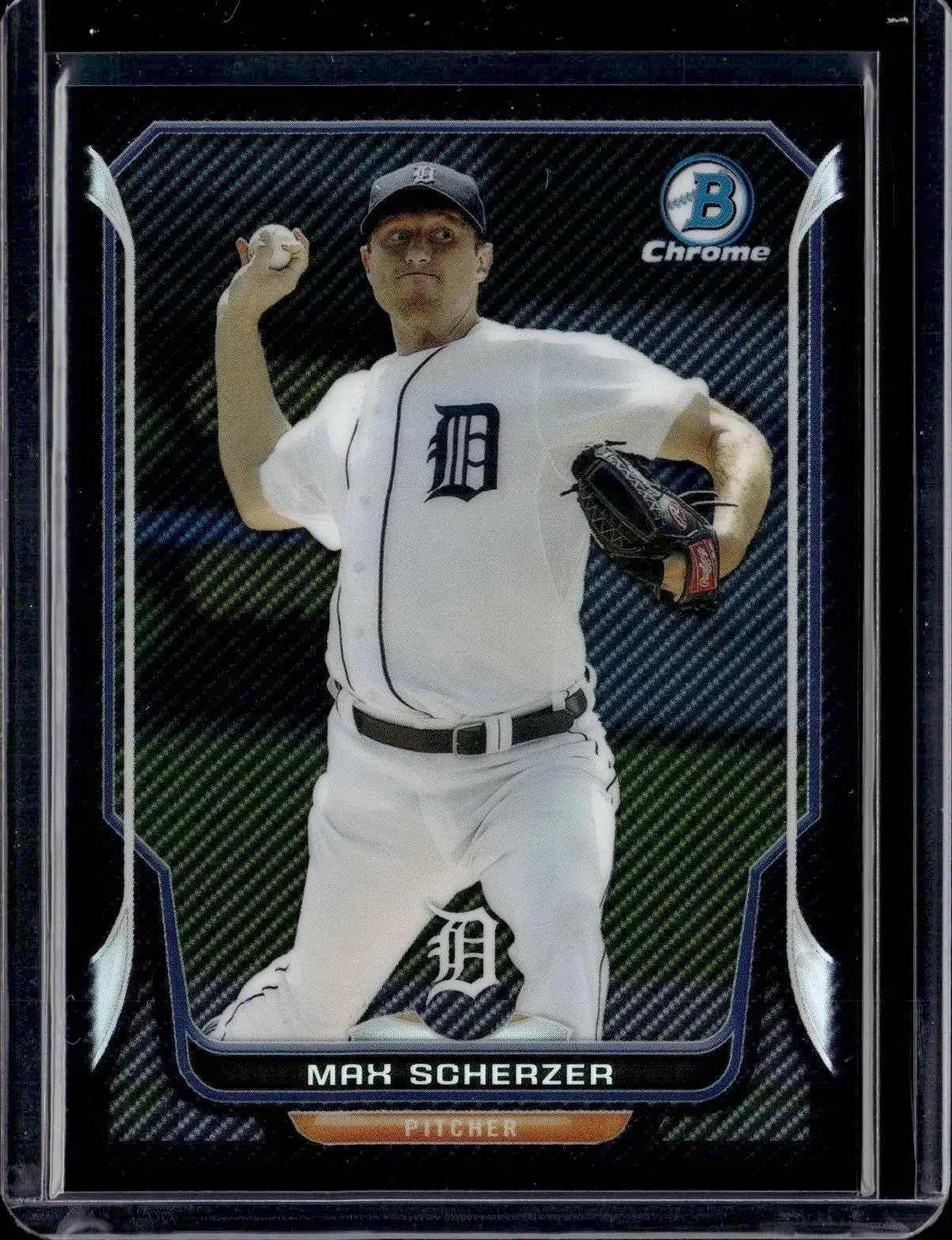 Max Scherzer 2014 Bowman Chrome Carbon Fiber Refractor /10 Detroit Tigers 36