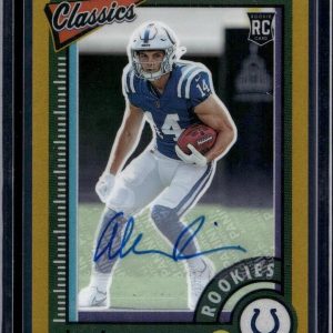 Alec Pierce 2022 Panini Classics Gold Auto /99 Rookie Indianapolis Colts 180