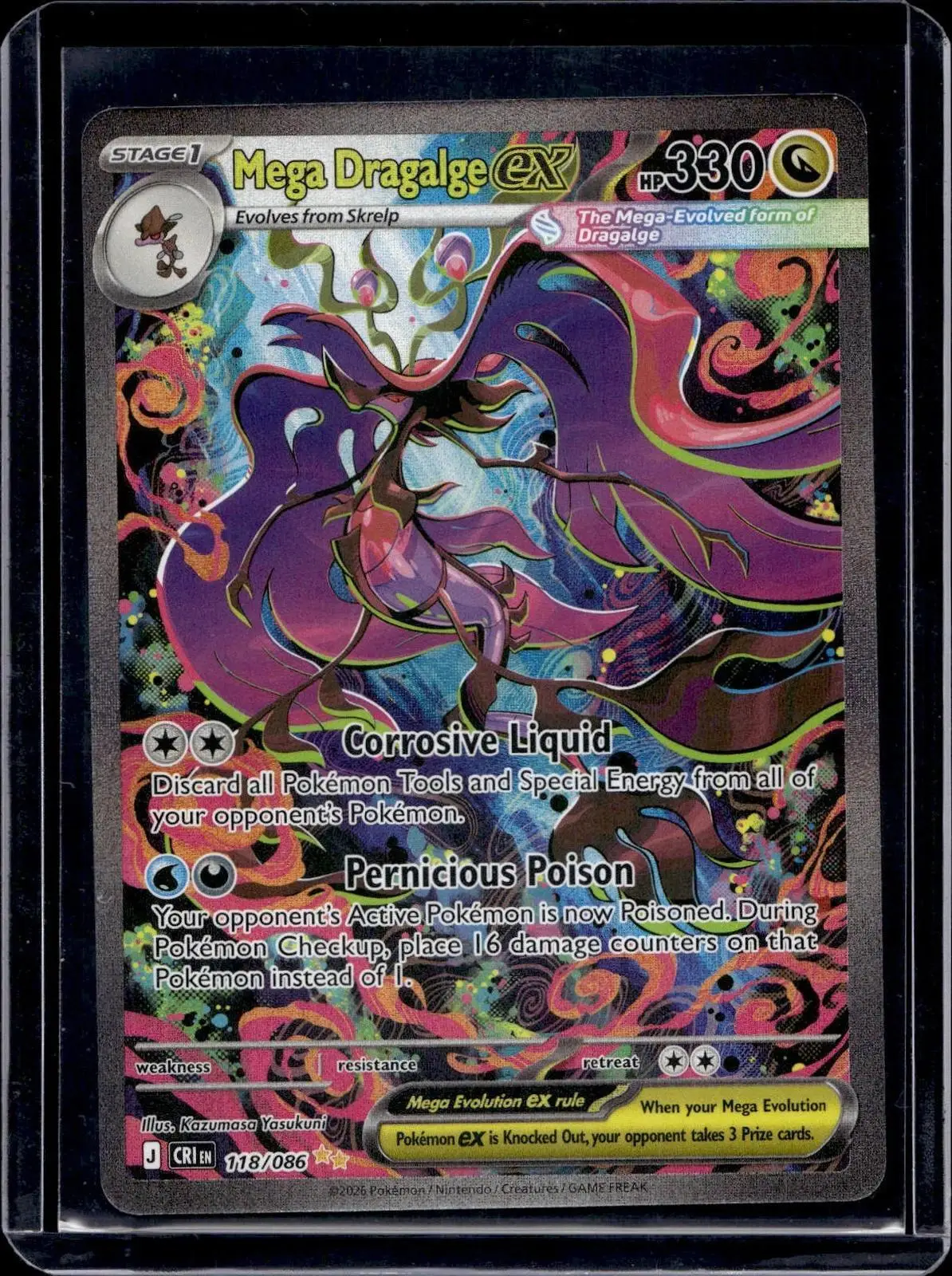Mega Dragalge ex Pokemon ME04: Chaos Rising 118/086