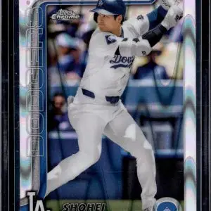 Shohei Ohtani 2025 Topps Chrome RayWave Refractor Los Angeles Dodgers 1