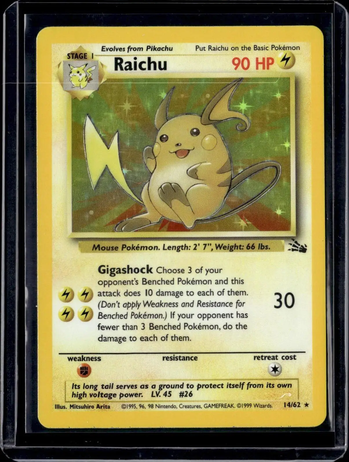 Raichu (14) Holo Pokemon Fossil 14/62