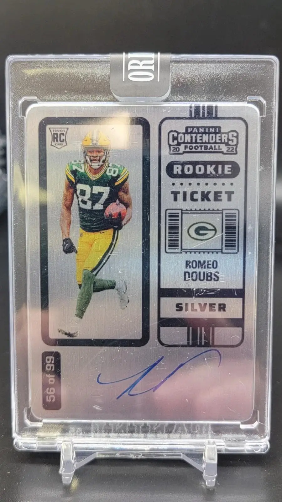 Romeo Doubs 2025 Panini Honors 2022 Contenders Silver Ticket Auto /99 Packers