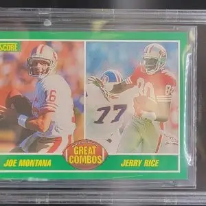 Joe Montana Jerry Rice 1989 Score Great Combos San Francisco 49ers 279 BGS 9.5
