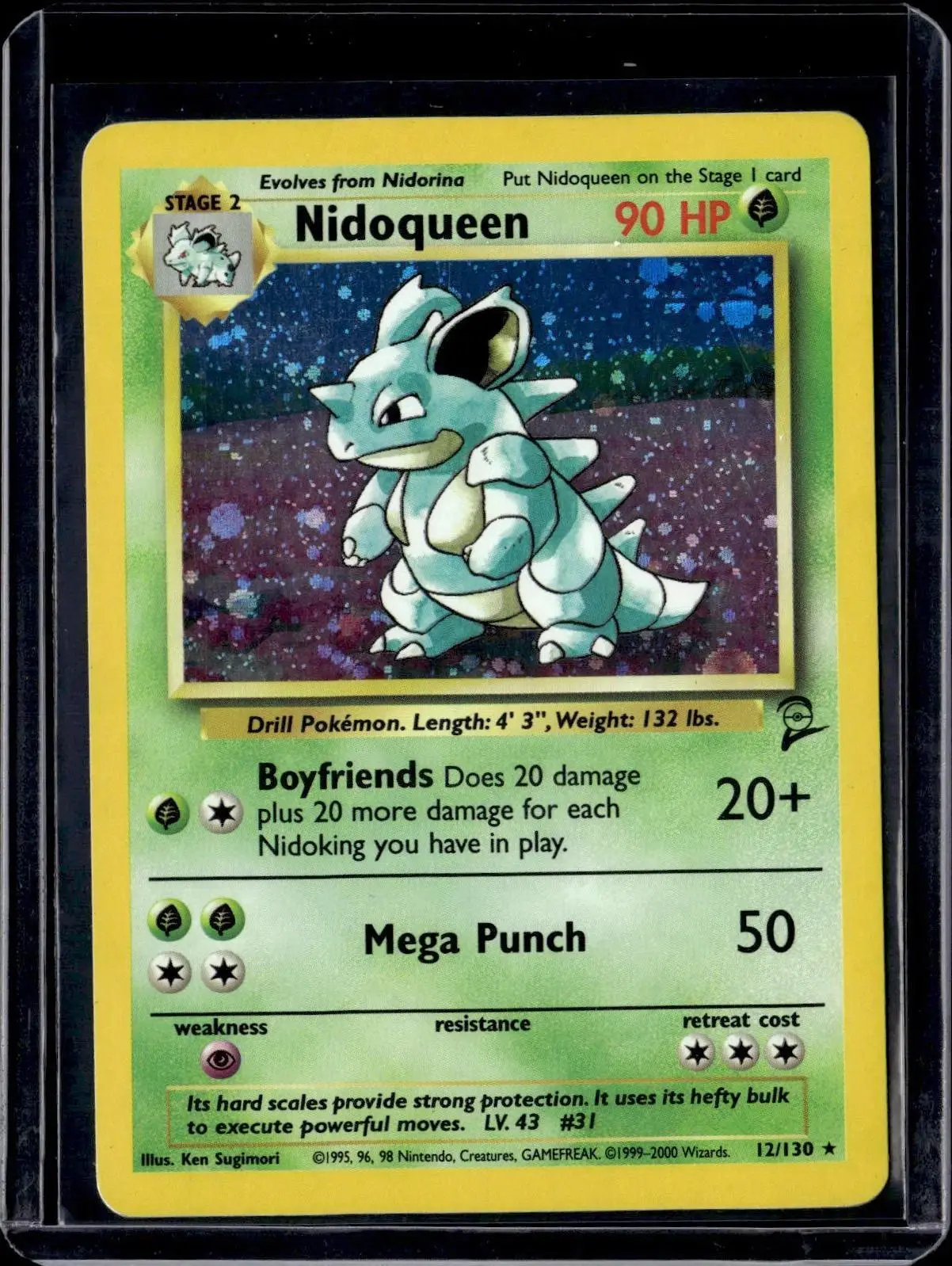 Nidoqueen Holo Pokemon Base Set 2 012/130