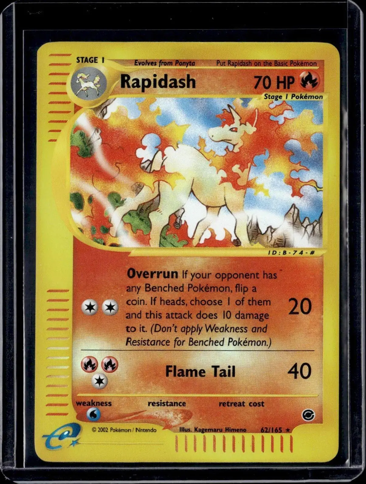 Rapidash (62) Reverse Holo Pokemon Expedition 62/165