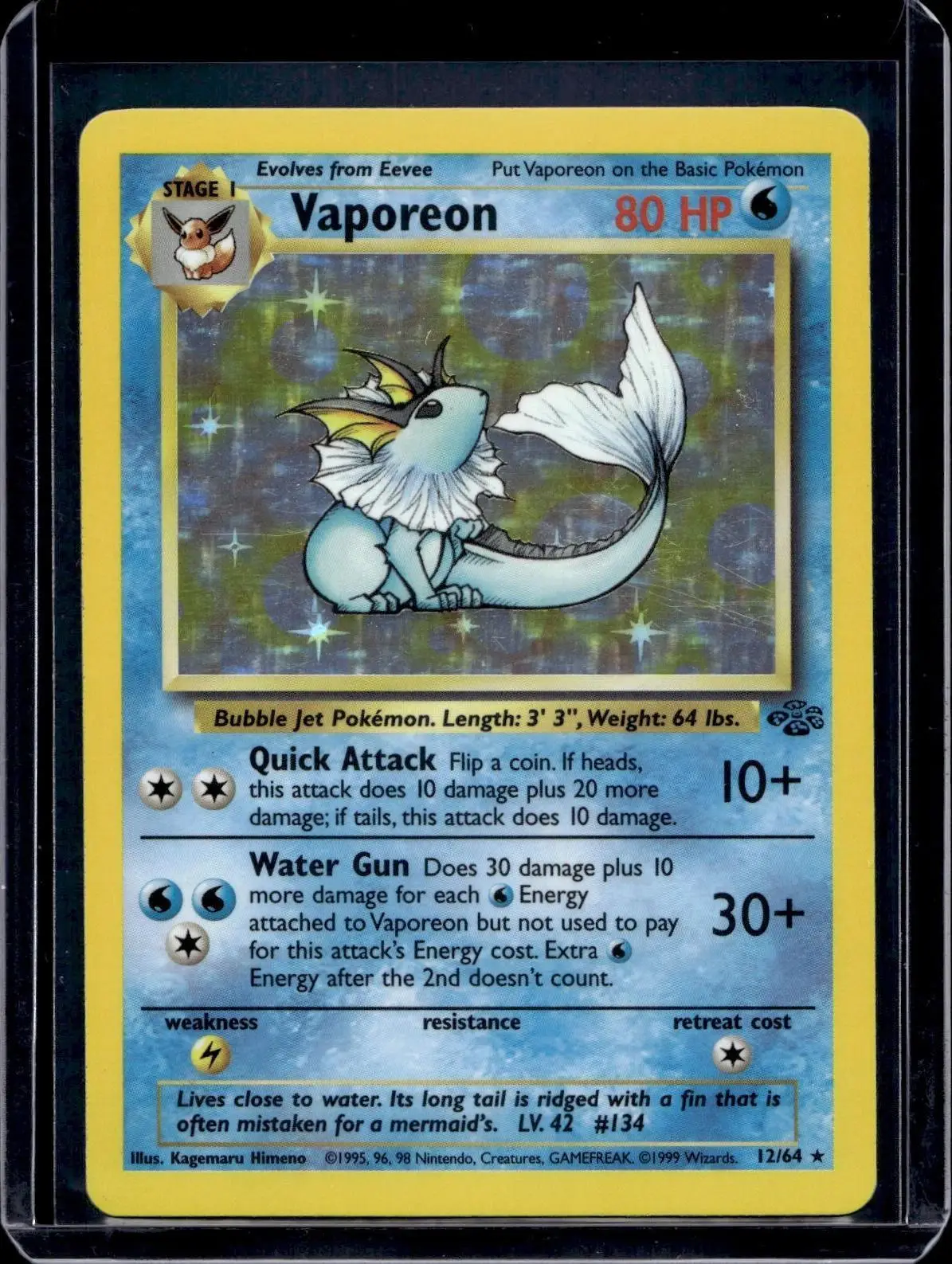Vaporeon (12) 1 Pokemon Jungle 12/64 1