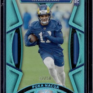Puka Nacua 2023 Panini Certified Mirror Teal /50 RC Los Angeles Rams 143